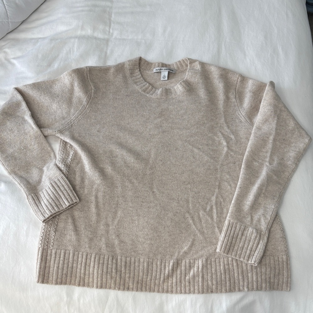 Autumn Cashmere Women’s Beige Crewneck Sweater